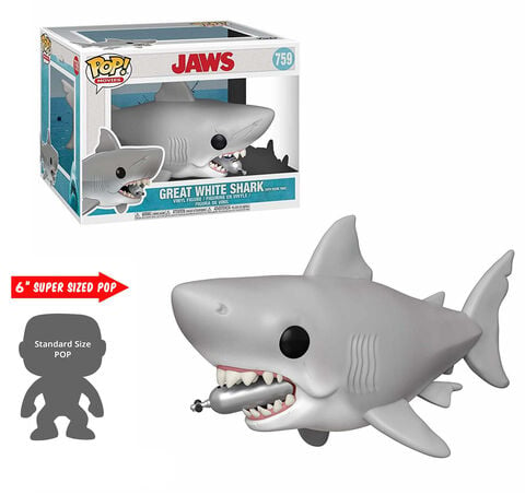 Figurine Funko Pop! N°759 - Les Dents De La Mer - Requin 15 Cm Avec Bouteille